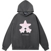 image:imageAelfric Eden Womens Oversized Hoodie Heavyweight Vintage Streetwear Star Graphic Acid Wash Hoodies Pullover With PocketsGrey