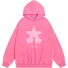 image:imageAelfric Eden Womens Oversized Hoodie Heavyweight Vintage Streetwear Star Graphic Acid Wash Hoodies Pullover With PocketsPink