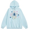 image:imageAelfric Eden Womens Oversized Hoodies Star Graphic Fleece Hooded Streetwear Unisex Sweatshirts Pullover with PocketBlue