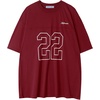 image:imageAelfric Eden Mens 22 Mesh Football Jersey Tshirts Oversized Y2K Graphic Tee  Lightweight Breathable Mesh Jersey Gothic Letter Back Print Oversized Crewneck Unisex Y2K Street Sport Short Sleeve TeeWine Red