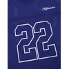 image:imageAelfric Eden Mens 22 Mesh Football Jersey Tshirts Oversized Y2K Graphic Tee  Lightweight Breathable Mesh Jersey Gothic Letter Back Print Oversized Crewneck Unisex Y2K Street Sport Short Sleeve TeeNavy Blue