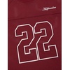 image:imageAelfric Eden Mens 22 Mesh Football Jersey Tshirts Oversized Y2K Graphic Tee  Lightweight Breathable Mesh Jersey Gothic Letter Back Print Oversized Crewneck Unisex Y2K Street Sport Short Sleeve TeeWine Red