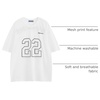 image:imageAelfric Eden Mens 22 Mesh Football Jersey Tshirts Oversized Y2K Graphic Tee  Lightweight Breathable Mesh Jersey Gothic Letter Back Print Oversized Crewneck Unisex Y2K Street Sport Short Sleeve Tee01 White
