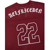 image:imageAelfric Eden Mens 22 Mesh Football Jersey Tshirts Oversized Y2K Graphic Tee  Lightweight Breathable Mesh Jersey Gothic Letter Back Print Oversized Crewneck Unisex Y2K Street Sport Short Sleeve TeeWine Red