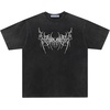 image:imageAelfric Eden Mens TShirt Washed Black Gothic Graphic Print Short Sleeve  Oversized Fit 100 Cotton Casual Tee Daily Wear Commuting Concerts Music Festivals Outfits Vintage Street Style LooksBlack