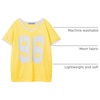 image:imageAelfric Eden Mesh Y2K Jersey Unisex V Neck 96 Graphic Cute Short Sleeve Top  Breathable Mesh Fabric V Neck Jersey Bold No96 Print Oversized Women Short Sleeve Retro Y2K Casual Summer Streetwear TopYellow