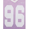 image:imageAelfric Eden Mesh Y2K Jersey Unisex V Neck 96 Graphic Cute Short Sleeve Top  Breathable Mesh Fabric V Neck Jersey Bold No96 Print Oversized Women Short Sleeve Retro Y2K Casual Summer Streetwear TopPurple