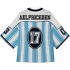 image:imageAelfric Eden Oversized Stripe Graphic Football Jersey Unisex Knit Sweater  Soft Breathable Knit Sweater 34 Length Sleeve Womens Tops V Neck Stripe Oversized Unisex Fit Etro Streetwear Pullover TopBlue
