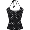 image:imageAelfric Eden Tank Tops Halter for Women Polka Dot Sleeveless Corset Crop Top Y2K Summer Going Out Concert OutfitsBlack