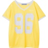 image:imageAelfric Eden Mesh Y2K Jersey Unisex V Neck 96 Graphic Cute Short Sleeve Top  Breathable Mesh Fabric V Neck Jersey Bold No96 Print Oversized Women Short Sleeve Retro Y2K Casual Summer Streetwear TopYellow