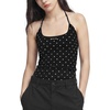 image:imageAelfric Eden Tank Tops Halter for Women Polka Dot Sleeveless Corset Crop Top Y2K Summer Going Out Concert OutfitsBlack