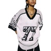 image:imageAelfric Eden Womens Sweater Oversized Knit 34 Sleeve VNeck Number Shirt Graphic Y2k Pullover Sweaters Jersey TopsWhite