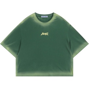 image:imageAelfric Eden Boxy Tee Shirt for Men and Women Heavyweight Cotton Short Sleeve Graphic TShirt Washed Vintage Streetwear TopGreen