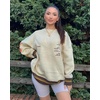 image:imageAelfric Eden Neon Color Block Knit Sweater Casual Oversized PulloverBeige