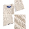 image:imageAelfric Eden Sweaters for Women Oversized Chunky Cable Knit Crew Neck Solid Pullover Sweater Trendy Vintage Fall TopsBeige
