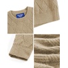 image:imageAelfric Eden Vintage Oversized Sweaters Crewneck Knit Pullover Baggy Loose Casual Cable Sweater 2025 Fall ClothesBrown