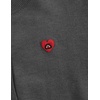image:imageAelfric Eden Womens Cropped Cardigan Sweater Knit Button Front Long Sleeve  Mini Heart Embroidery Loose Long Sleeve Drop Shoulder Oversized Relaxed Fit Ribbed Cuffs Y2k Casual Fall Spring OutfitsDark Grey
