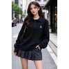 image:imageAelfric Eden Womens Fall Long Sleeve Sweater Button Down Polo Lapel V Neck Cable Knitted Pullover Fashion OutfitsBlack