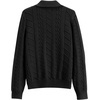 image:imageAelfric Eden Womens Fall Long Sleeve Sweater Button Down Polo Lapel V Neck Cable Knitted Pullover Fashion OutfitsBlack