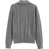 image:imageAelfric Eden Womens Fall Long Sleeve Sweater Button Down Polo Lapel V Neck Cable Knitted Pullover Fashion OutfitsGrey