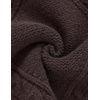 image:imageAelfric Eden Womens Oversized Cable Knit Chunky Sweater Mock Neck Long Sleeve Heart Knit Pullover Sweater 2026 Fall OutfitCoffee Brown