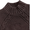 image:imageAelfric Eden Womens Oversized Cable Knit Chunky Sweater Mock Neck Long Sleeve Heart Knit Pullover Sweater 2026 Fall OutfitCoffee Brown