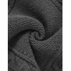 image:imageAelfric Eden Womens Oversized Cable Knit Chunky Sweater Mock Neck Long Sleeve Heart Knit Pullover Sweater 2026 Fall OutfitDark Grey
