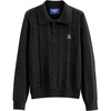image:imageAelfric Eden Womens Fall Long Sleeve Sweater Button Down Polo Lapel V Neck Cable Knitted Pullover Fashion OutfitsBlack