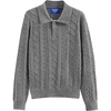 image:imageAelfric Eden Womens Fall Long Sleeve Sweater Button Down Polo Lapel V Neck Cable Knitted Pullover Fashion OutfitsGrey