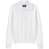 image:imageAelfric Eden Womens Fall Long Sleeve Sweater Button Down Polo Lapel V Neck Cable Knitted Pullover Fashion OutfitsWhite