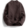 image:imageAelfric Eden Womens Oversized Cable Knit Chunky Sweater Mock Neck Long Sleeve Heart Knit Pullover Sweater 2026 Fall OutfitCoffee Brown
