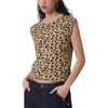 image:imageAelfric Eden Womens Y2K Leopard Print Knit Sweater Vest Sleeveless Round Neck Pullover SweaterBrown