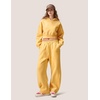 image:imageAelfric Eden Baggy Sweatsuit Set for Womens Fleece 2 Piece Outfits Tracksuit Matching Crop Top Hoodies Barrel PantsYellow