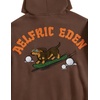 image:imageAelfric Eden Boxy Dachshund Graphic Hoodie Fleece Lined Pullover Unisex Casual Streetwear SweatshirtBrown