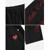 image:imageAelfric Eden Boxy Embroidery Sweat Set for Women Men Oversized 2 Piece Lounge Matching Set Zip Up Hoodie Casual StreetwearBlack