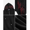image:imageAelfric Eden Boxy Embroidery Sweat Set for Women Men Oversized 2 Piece Lounge Matching Set Zip Up Hoodie Casual StreetwearBlack