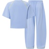 image:imageAelfric Eden Cloud Cropped Sweat Sets Summer 2 Piece Outfits Crop Top High Waisted Baggy Barrel Sweatpants SweatsuitBlue