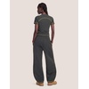 image:imageAelfric Eden Cloud Slim Sweat Set 2 Piece Sets for Women Summer Short Sleeve Tops Baggy Barrel Pants Tracksuit SetsDark Grey