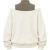 image:imageAelfric Eden Womens Boxy Off The Shoulder Mock Neck SweatshirtBeige
