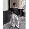image:imageAelfric Eden Womens Boxy Off The Shoulder Mock Neck SweatshirtDark Grey