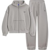 image:imageAelfric Eden Cloud Boxy 2 Piece Fall Lounge Sets for Women Men Zip Up Hoodie Oversized Casual SweatsuitsGrey