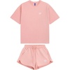 image:imageAelfric Eden Cloud Oversized Sweat Set for women 2 Piece Shorts Sets 2026 Summer Casual Loose Short Sleeve MatchingPink