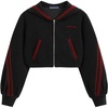 image:imageAelfric Eden Cropped Contrast Stripe Zip Up Hoodie Casual Y2K JacketBlack