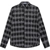 image:imageAelfric Eden Mens Long Sleeve Plaid Rhinestone Shirts Loose Fit Button Down Top ShirtsBlack