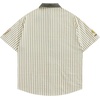 image:imageAelfric Eden Mens Striped Denim Collar Shirts Short Sleeve Button Down Polo Shirt Vintage Casual Summer Beach ShirtsGreen
