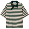 image:imageAelfric Eden Stripe Polo Shirts Cotton Oversized Button Collar Graphic T Shirt Short Sleeve Summer TopsGreen