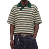 image:imageAelfric Eden Stripe Polo Shirts Cotton Oversized Button Collar Graphic T Shirt Short Sleeve Summer TopsGreen