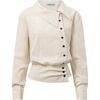 image:imageAelfric Eden Womens Cotton Linen Shirt Button Asymmetrical NeckApricot