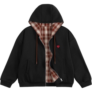 image:imageAelfric Eden Boxy Zip Up Hoodie Y2k Unisex Causal Reversible JacketBlack