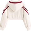 image:imageAelfric Eden Cropped Contrast Stripe Zip Up Hoodie Casual Y2K JacketBeige Red Extended 5cm
